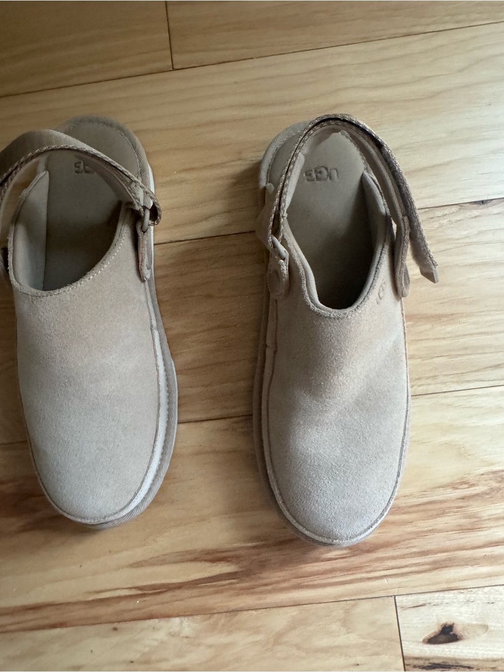 Ugg Suede Slip-On Shoes in Light Tan
